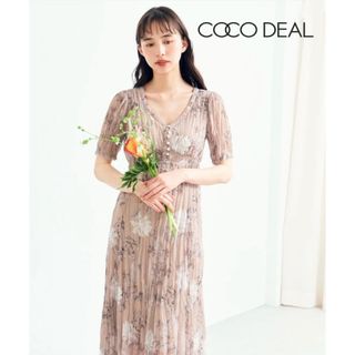 ココディール(COCO DEAL)のCOCODEAL ボタニカルフラワーシアーワンピース(ロングワンピース/マキシワンピース)