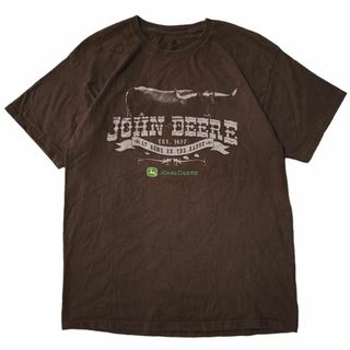 ヘインズ(Hanes)のHanes 半袖Tシャツ JOHN DEERE US企業 ブラウン x11(Tシャツ/カットソー(半袖/袖なし))