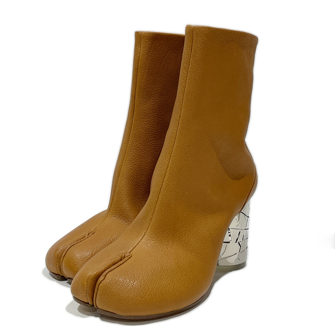 Maison Martin Margiela(マルタンマルジェラ)のMARTIN MARGIELA ブーツ タビブーツ サイズ35（JP22.0cm程度） ブラウン×シルバー スプリットトゥ クラッシュヒール 足袋 レディースの靴/シューズ(ブーツ)の商品写真