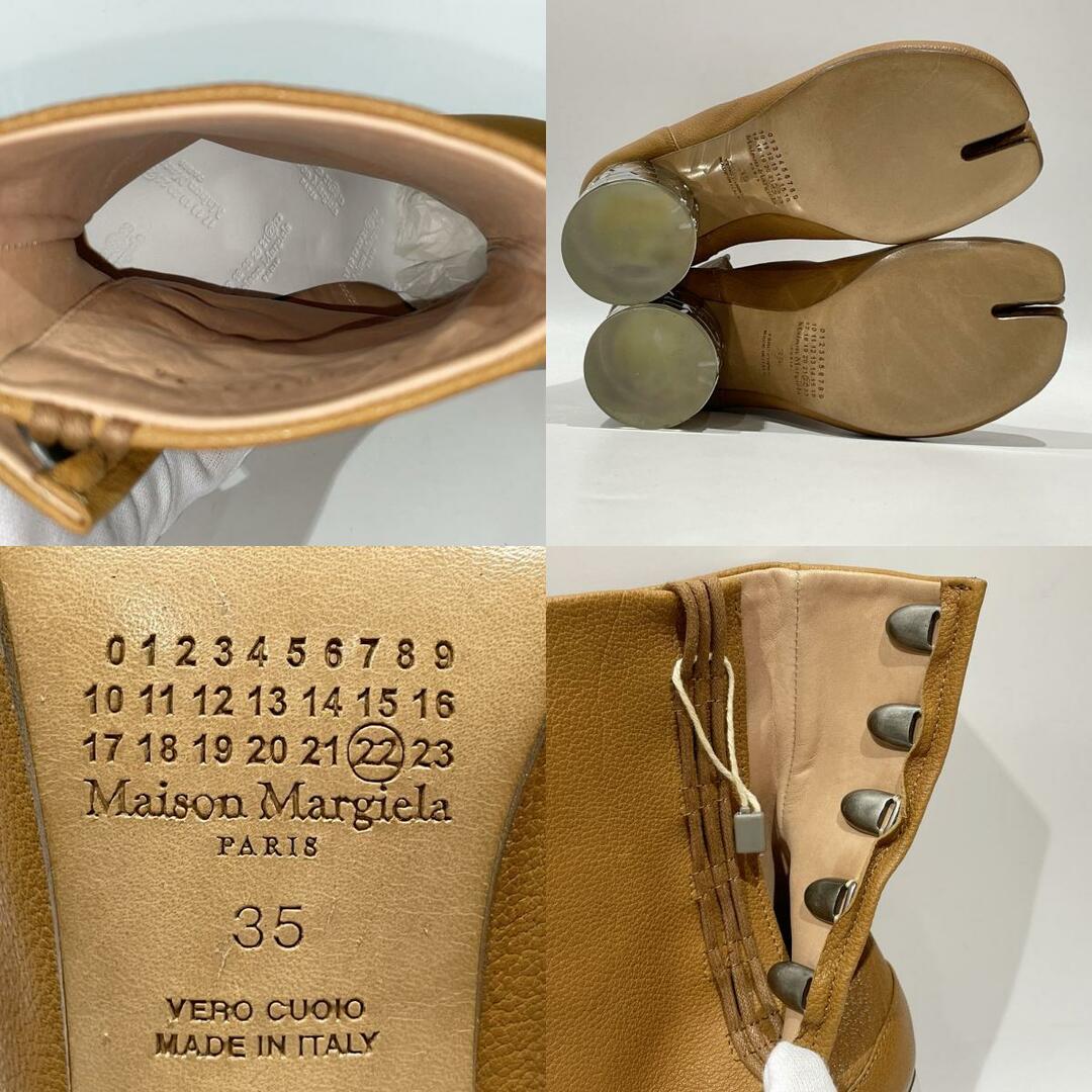 Maison Martin Margiela(マルタンマルジェラ)のMARTIN MARGIELA ブーツ タビブーツ サイズ35（JP22.0cm程度） ブラウン×シルバー スプリットトゥ クラッシュヒール 足袋 レディースの靴/シューズ(ブーツ)の商品写真