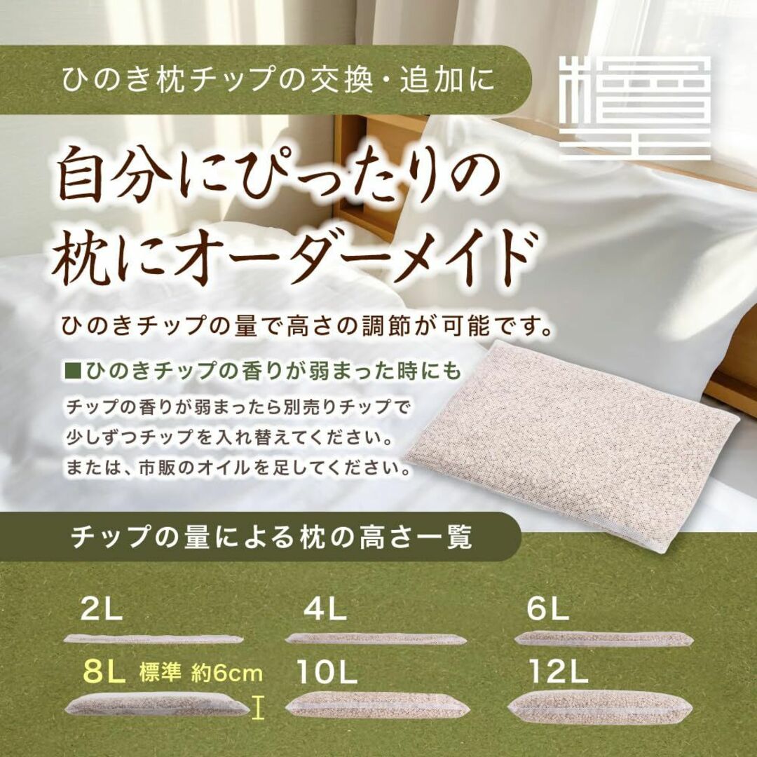 【檜王】 ひのきチップ 丸粒 1L 高知県産 土佐ひのき 日本製 ひのき枕用 檜 インテリア/住まい/日用品の寝具(枕)の商品写真