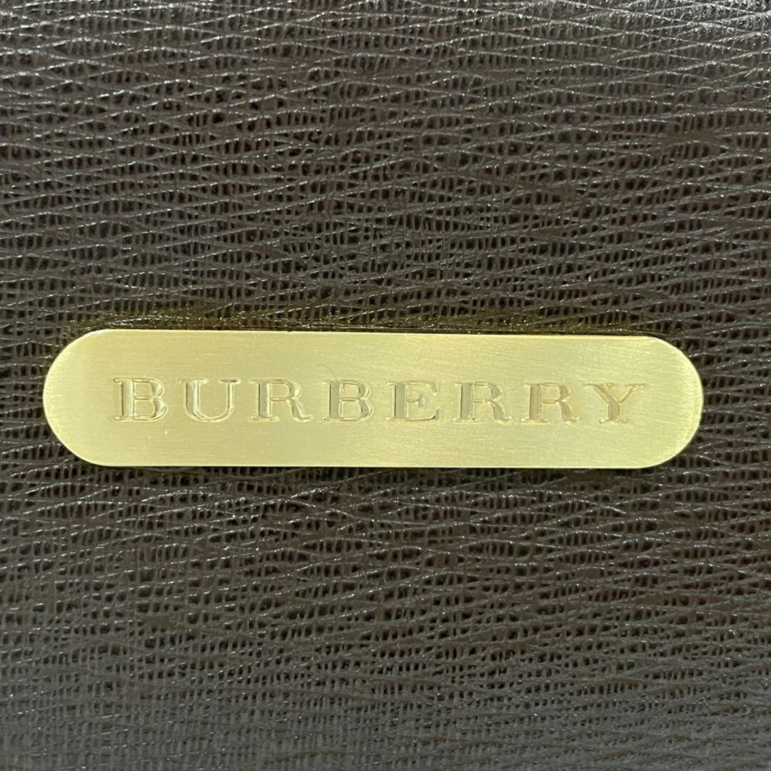 BURBERRY(バーバリー)のBURBERRY ハンドバッグ ロゴ プレート 内部チェック レザー レディースのバッグ(ハンドバッグ)の商品写真