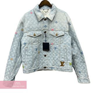 ルイヴィトン(LOUIS VUITTON)のLOUIS VUITTON × Tyler, The Creator 2024AW Monogram Denim Jacket 1AFRXI ルイヴィトン×タイラーザクリエイター モノグラム デニムジャケット ブルゾン ロゴ 総柄 ライトインディゴ サイズ48 【240324】【新古品】【me04】(その他)