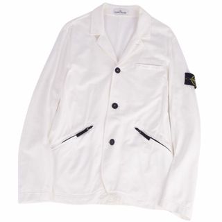 STONE ISLAND - 美品 ストーンアイランド STONE ISLAND ジャケット テーラードジャケット 3ボタン イタリア製 コットン アウター メンズ  M ホワイト