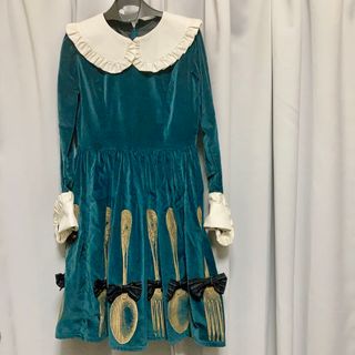 アンジェリックプリティー(Angelic Pretty)のVierge Vampur ♡ Meal Time OP グリーン(ひざ丈ワンピース)