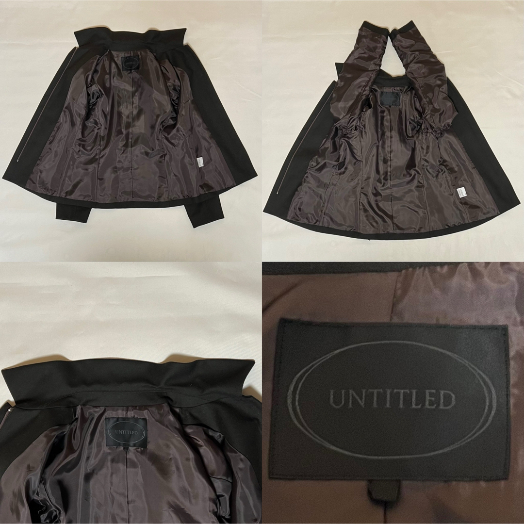 UNTITLED(アンタイトル)のUNTITLED ジャケット 美シルエット フォーマル 式服 日本製 毛100% レディースのジャケット/アウター(テーラードジャケット)の商品写真