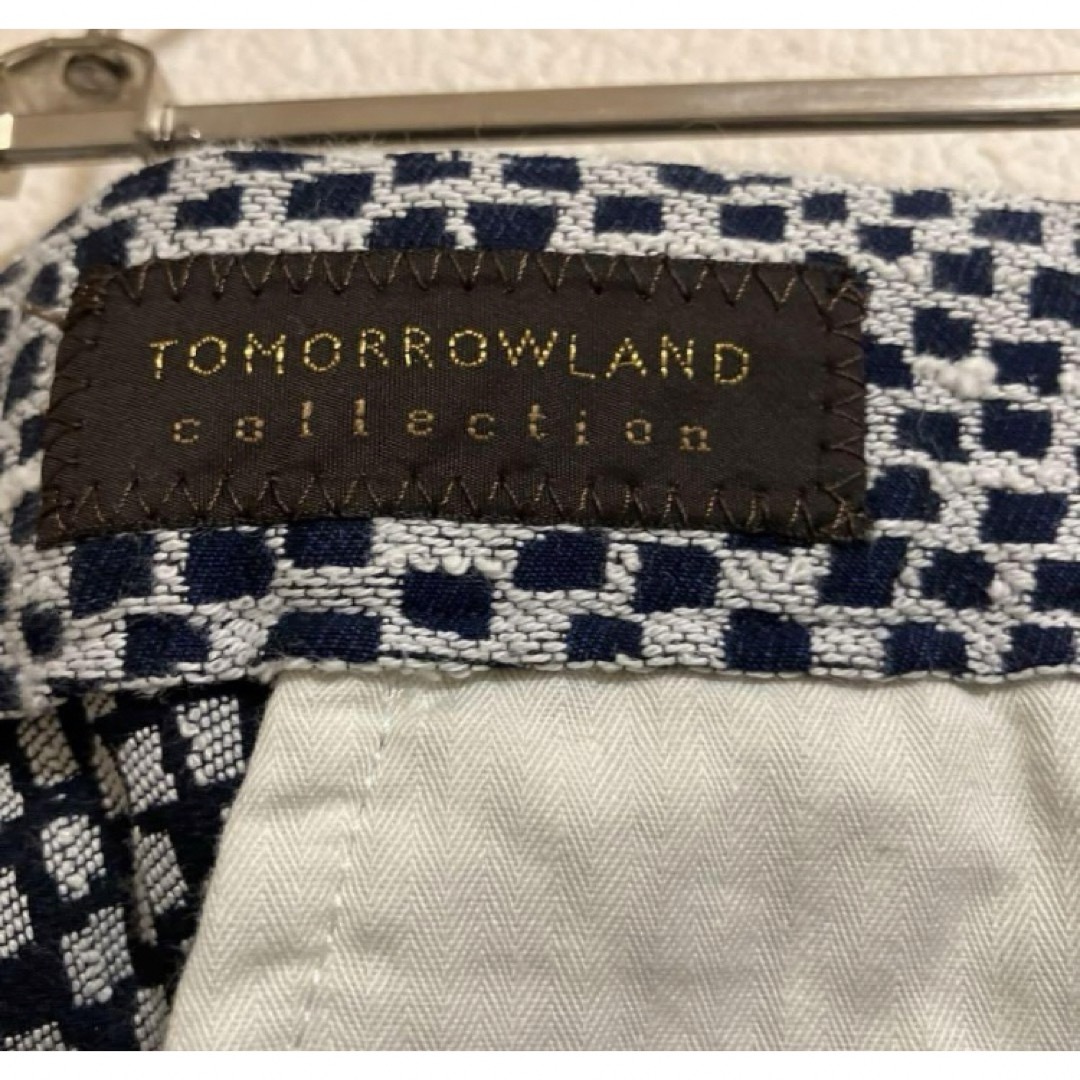 TOMORROWLAND(トゥモローランド)の トゥモローランド　コレクション　パンツ　綿混　美脚　S　総柄　34   レディースのパンツ(カジュアルパンツ)の商品写真