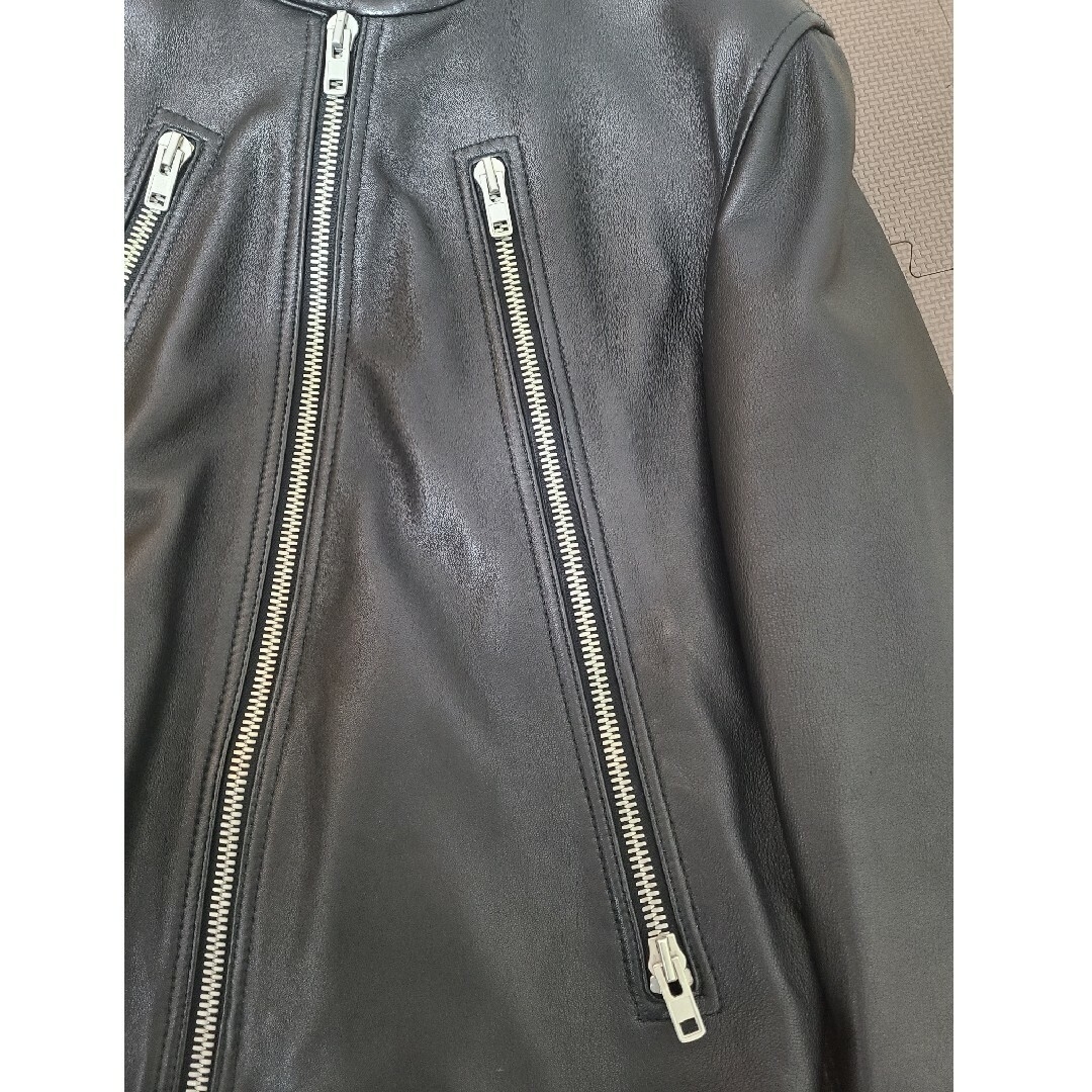 Maison Martin Margiela(マルタンマルジェラ)の(美品)マルジェラ　ハの字ライダース　ブラック　44サイズ 2019SS メンズのジャケット/アウター(ライダースジャケット)の商品写真