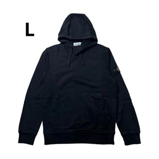 ストーンアイランド(STONE ISLAND)のSTONE ISLAND ロゴ　パーカー　ブラック　L(パーカー)