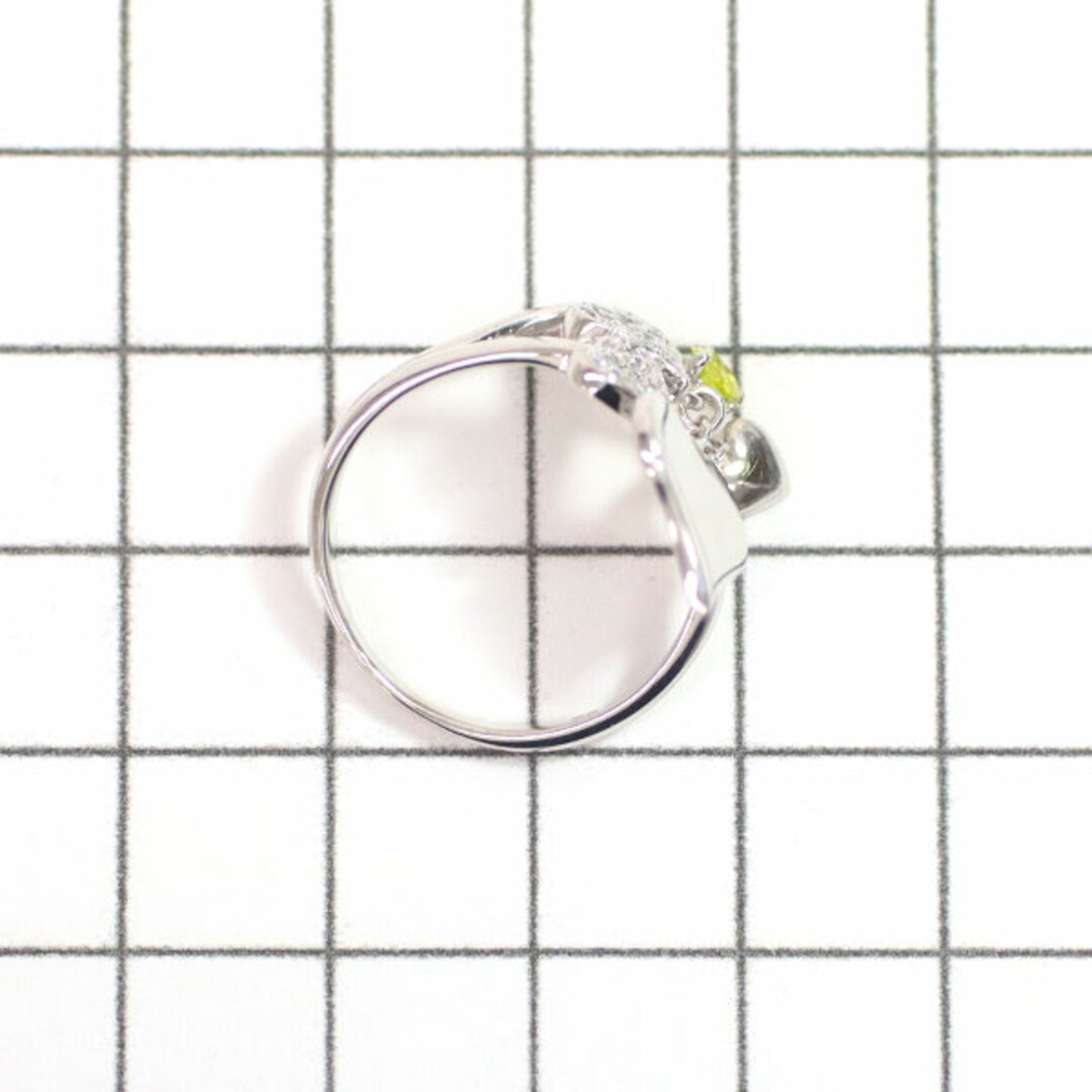 K18WG アップルグリーンダイヤ リング 0.15ct D0.13ct レディースのアクセサリー(リング(指輪))の商品写真