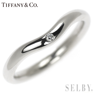 ティファニー(Tiffany & Co.)のティファニー Pt950 ダイヤモンド リング カーブドバンド(リング(指輪))