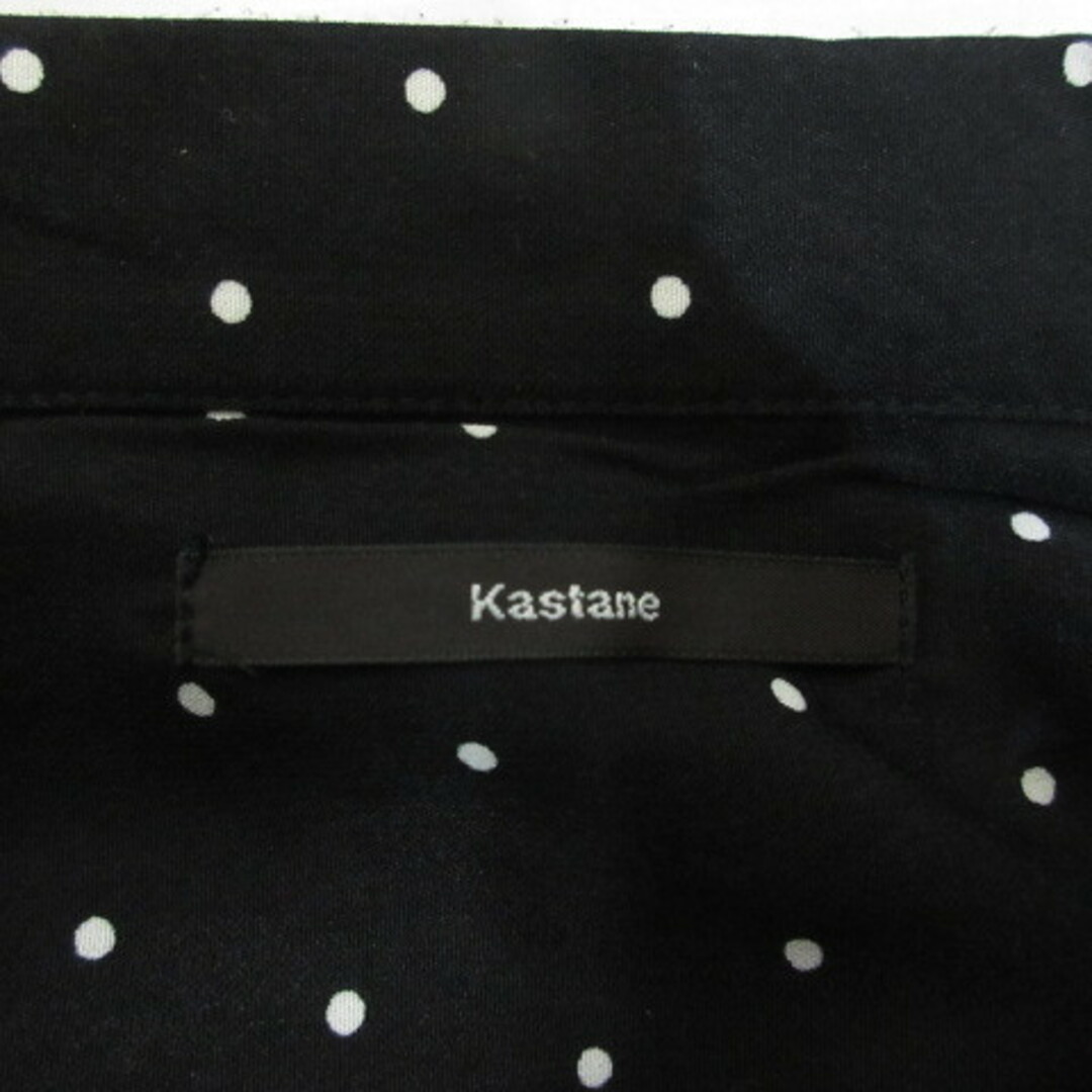 Kastane(カスタネ)のカスタネ Kastane ドット柄 半袖 開襟 シャツ F 黒 オープンカラー レディースのトップス(シャツ/ブラウス(半袖/袖なし))の商品写真