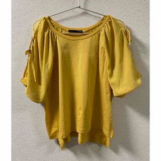 【美品】Heather 袖リボン シースルー カットソー