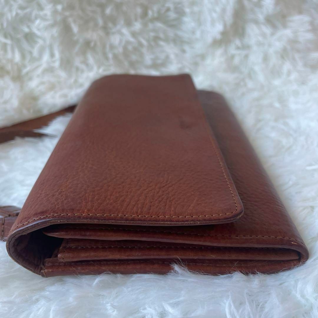 genten(ゲンテン)の美品✨genten　ゲンテン　トスカ　長財布　お財布ショルダー　斜め掛け可能 レディースのバッグ(ショルダーバッグ)の商品写真