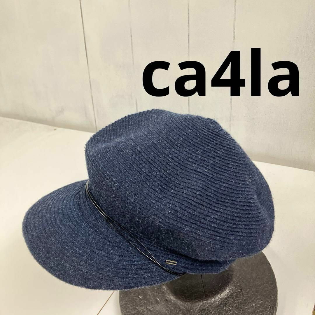 CA4LA(カシラ)のca4la かカシラ　キャスケット　ネイビー　ウール レディースの帽子(キャスケット)の商品写真