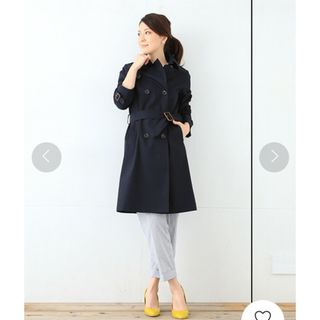 【B:MING by BEAMS】トレンチコート　ネイビーブラック　S