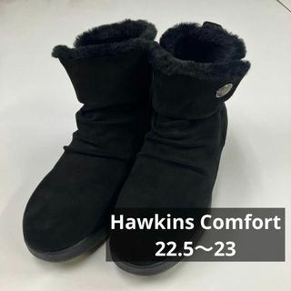 ホーキンス(HAWKINS)のHawkins Comfort ブーツ スエード　ボア　古着女子　22.5ー23(ブーツ)