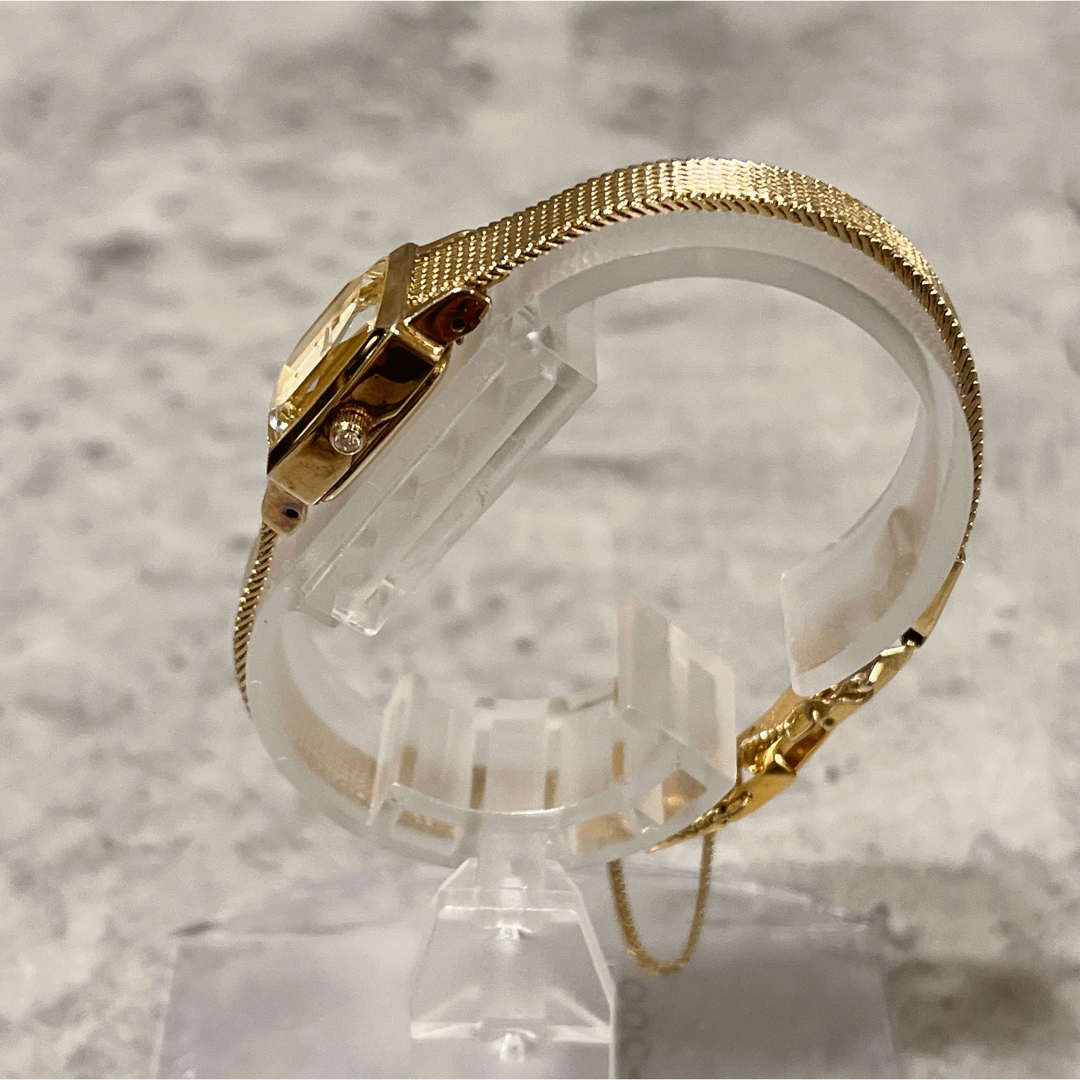 agete(アガット)の美品 agate アガット スクエア フェイス ジュエリー ウォッチ 腕時計 レディースのファッション小物(腕時計)の商品写真