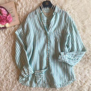 マックスマーラ(Max Mara)の美品 マックスマーラ リネン100％  洗濯可　シャツ　ブラウス  チュニック(シャツ/ブラウス(長袖/七分))