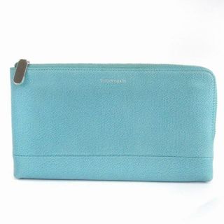 ティファニー(Tiffany & Co.)のティファニー 長財布 L字ファスナー カード入れ レザー 青 ブルー ★AA☆(財布)