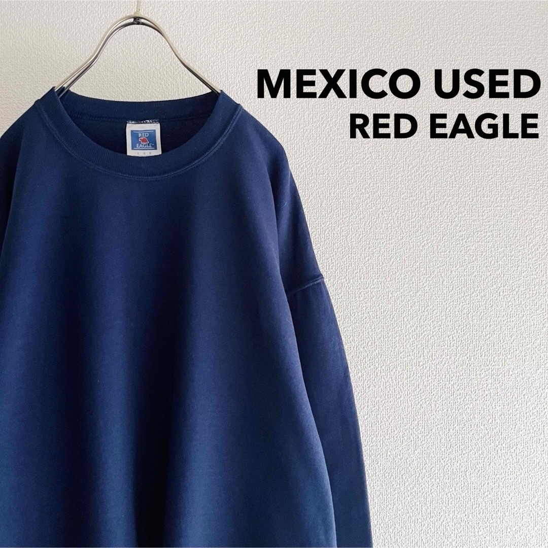メキシコ製 “RED EAGLE” Plain Pullover / ネイビー メンズのトップス(スウェット)の商品写真