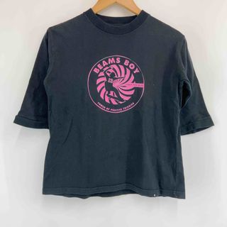 BEAMS BOY - BEAMS BOY ビームスボーイ 　黒　ブラック　丸首　７分袖　レディース Tシャツ（長袖）