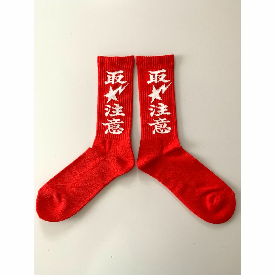 A BATHING APE(アベイシングエイプ)のBlack Eye Patch x BAPE SOCKS RED メンズのレッグウェア(ソックス)の商品写真