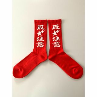 アベイシングエイプ(A BATHING APE)のBlack Eye Patch x BAPE SOCKS RED(ソックス)