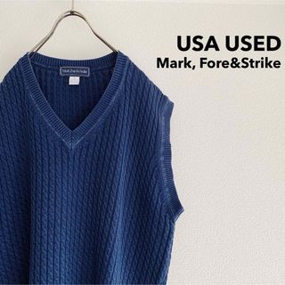 USA製 “Mark,Fore&Strike” Cable Knit Vest