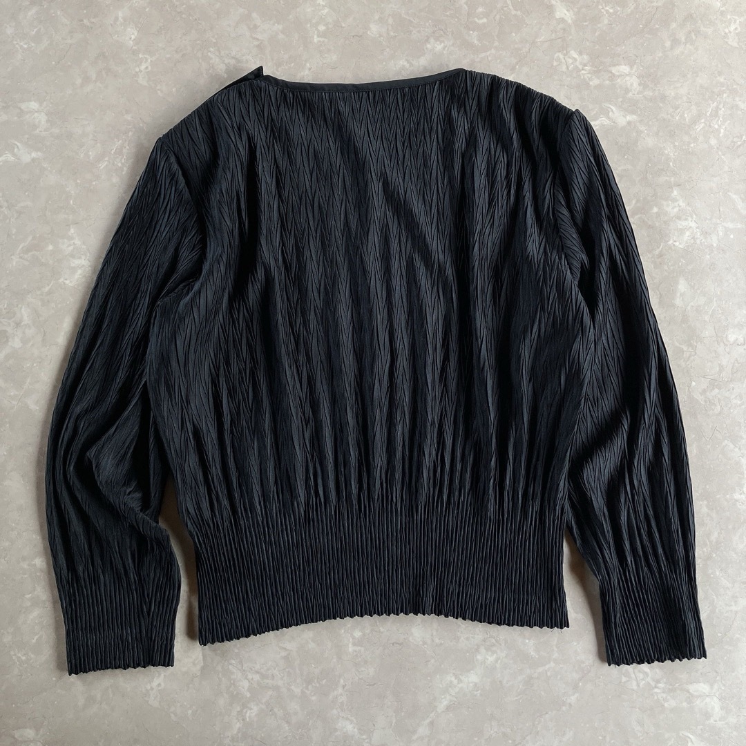 Lochie(ロキエ)のused レトロ 黒 レース トップス 古着 ヴィンテージ vintage レディースのトップス(カットソー(長袖/七分))の商品写真