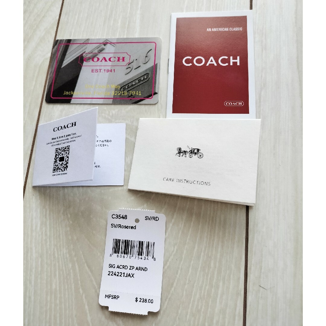 COACH(コーチ)の★更にお値下げしました★COACH長財布ピンク馬車　即発送 メンズのファッション小物(長財布)の商品写真