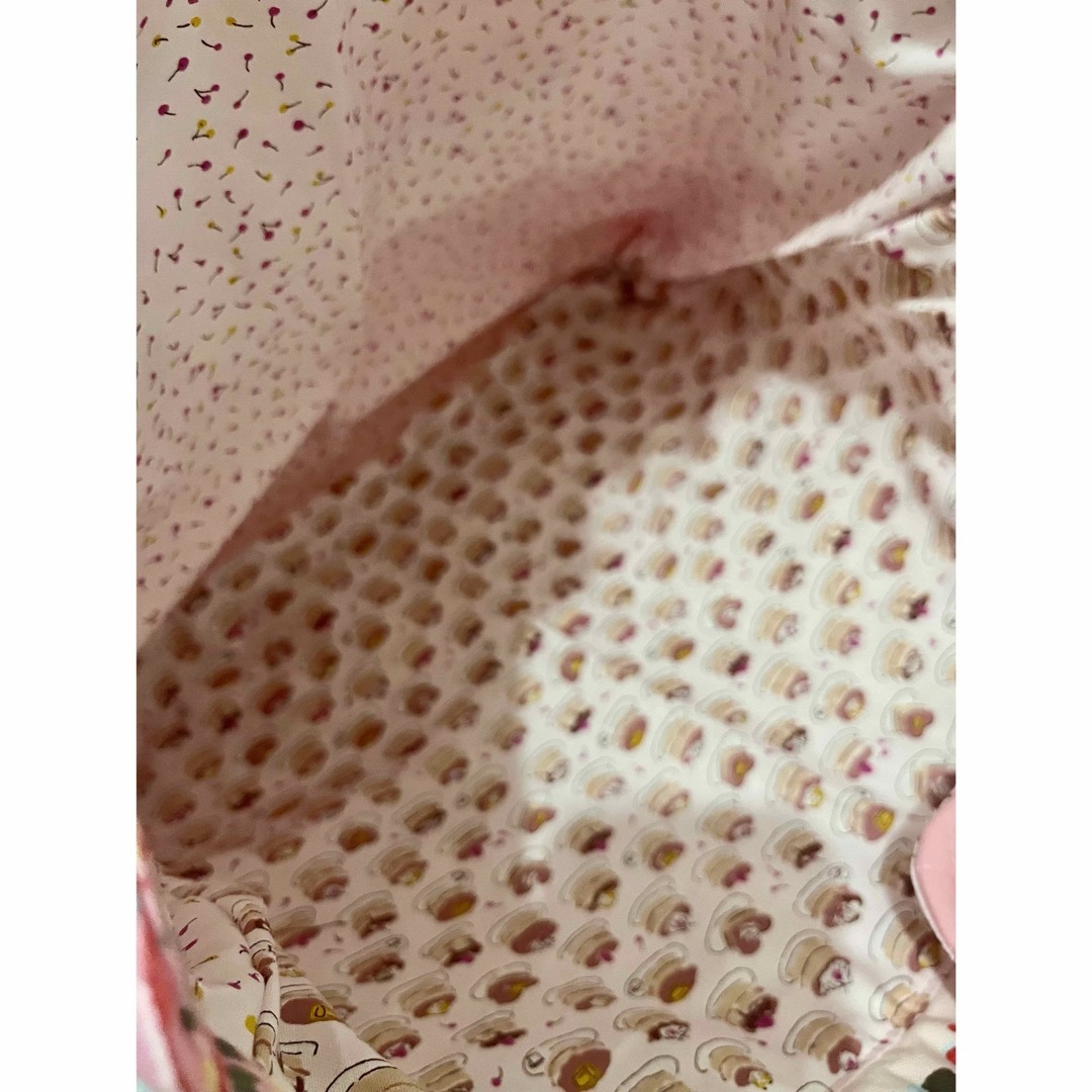 レッスンバッグ　絵本袋　女の子　ピンク　猫 ハンドメイドのキッズ/ベビー(バッグ/レッスンバッグ)の商品写真