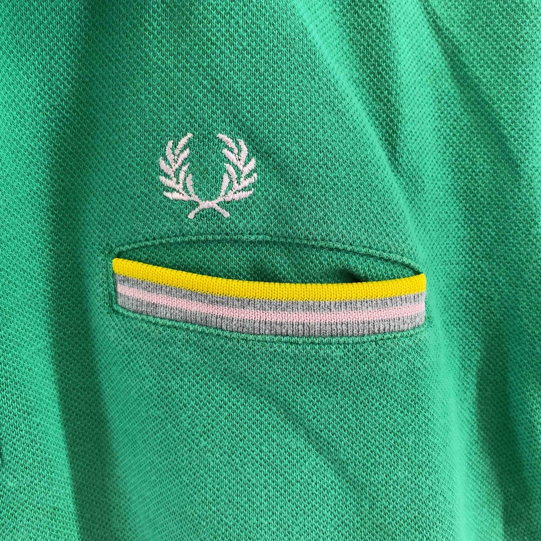 FRED PERRY(フレッドペリー)のFRED PERRY フレッドペリー メンズ ポロシャツ グリーン 半袖 メンズのトップス(ポロシャツ)の商品写真