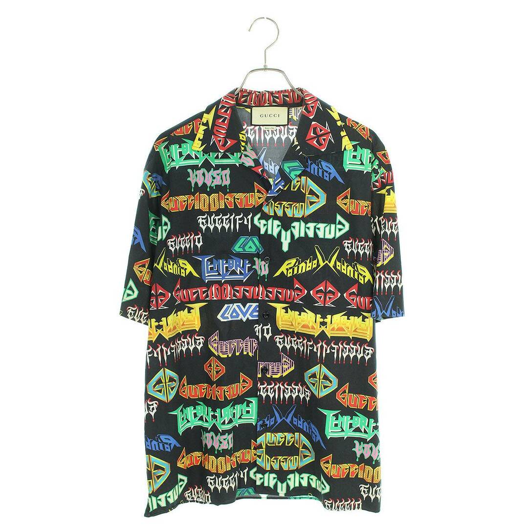 Gucci(グッチ)のグッチ  546192 ZAAIJ マルチメタルロゴ総柄半袖シャツ メンズ 52 メンズのトップス(シャツ)の商品写真