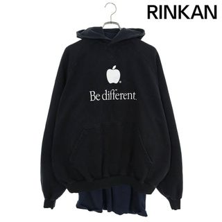 バレンシアガ(Balenciaga)のバレンシアガ  720406 TNVB4 Be Different Popover Hoody Be differren刺繍レイヤードパーカー メンズ 1(パーカー)