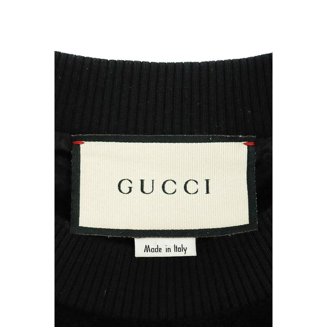 Gucci(グッチ)のグッチ  19AW  595795 XJBTC ロゴ刺繍ベロアスウェット メンズ L メンズのトップス(スウェット)の商品写真