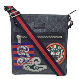 GUCCI グッチ 474137 GGスプリーム キャンバス クーリエ メッセンジャーバッグ ショルダーバッグ ワッペン 冊子付き 【美品】 22403K502(メッセンジャーバッグ)