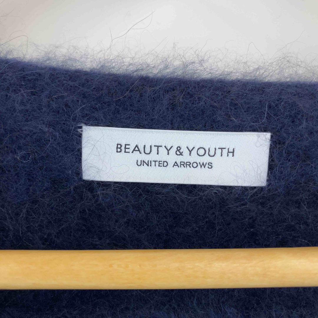 BEAUTY&YOUTH UNITED ARROWS(ビューティアンドユースユナイテッドアローズ)のBEAUTY&YOUTH UNITED ARROWS ビューティーアンドユースユナイテッドアローズ レディース ニット/セーター ウール モヘア ネイビー Vネック レディースのトップス(ニット/セーター)の商品写真