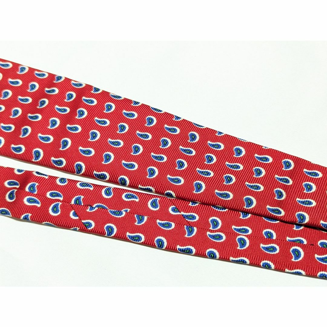 USA製 ポロラルフローレン 良発色レッド ペイズリー ネクタイ メンズのファッション小物(ネクタイ)の商品写真