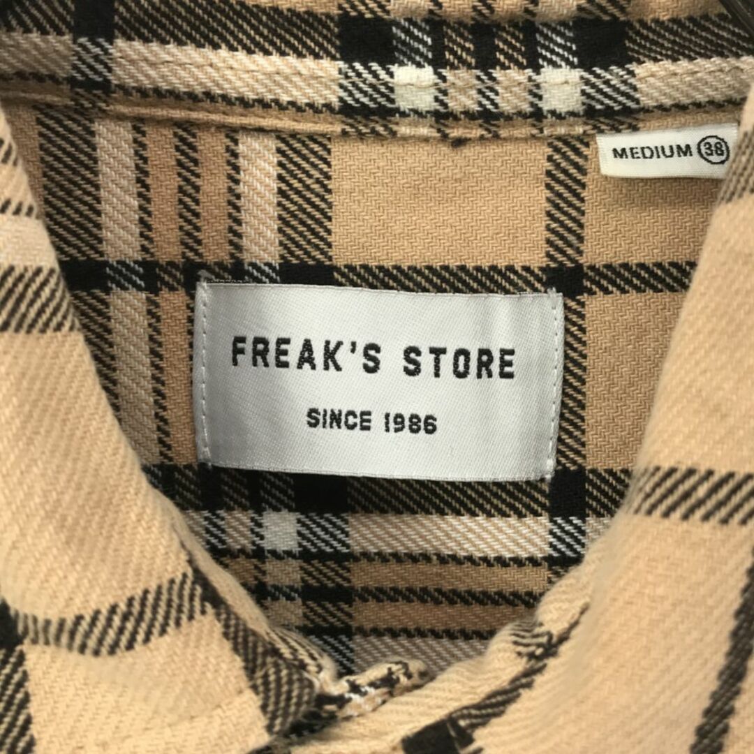FREAK'S STORE(フリークスストア)のフリークスストア 長袖 チェックシャツ M ベージュ系 FREAK'S STORE メンズ 古着 【240325】 メンズのトップス(シャツ)の商品写真
