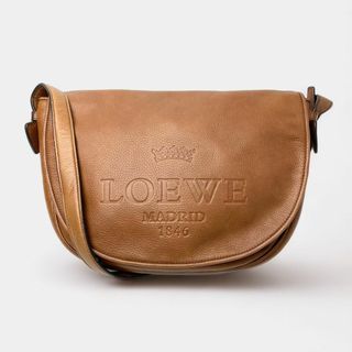 LOEWE - ロエベ ショルダーバッグ ヘリテージ ロゴ レザー ブラウン 茶色 アナグラム