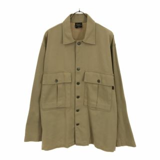 アルファインダストリーズ(ALPHA INDUSTRIES)のアルファインダストリーズ 長袖 カバーオール L ベージュ ALPHA INDUSTRIES INC ヘリンボーン メンズ 古着 【240325】(カバーオール)