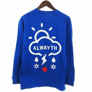 アザー(other)のアップルバターストア × ALWAYTH ロンT 長袖 プリント 青 M(Tシャツ/カットソー(七分/長袖))