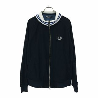 フレッドペリー(FRED PERRY)のフレッドペリー 日本製 長袖 パイル地 ジップジャケット S ネイビー FRED PERRY メンズ 古着 【240325】(その他)