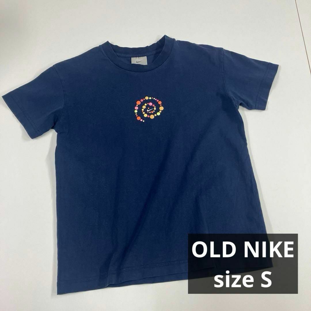 NIKE(ナイキ)のOLD NIKE Tシャツ　チビT ネイビー　フェード　古着女子 レディースのトップス(Tシャツ(半袖/袖なし))の商品写真