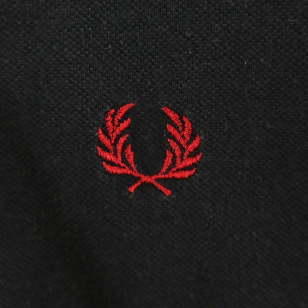 FRED PERRY(フレッドペリー)のフレッドペリー 半袖 ハーフボタン ポロシャツ M ブラック FRED PERRY メンズ 古着 【240325】 メンズのトップス(ポロシャツ)の商品写真