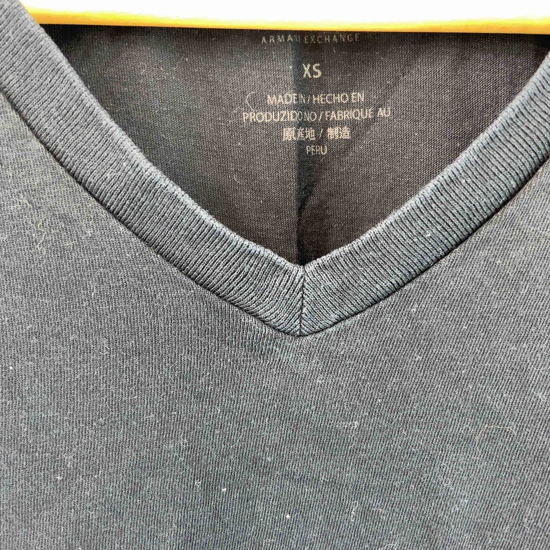 ARMANI EXCHANGE(アルマーニエクスチェンジ)のARMANI EXCHANGE アルマーニエクスチェンジ レディース Tシャツ 半袖  Vネック ブラック レディースのトップス(Tシャツ(半袖/袖なし))の商品写真