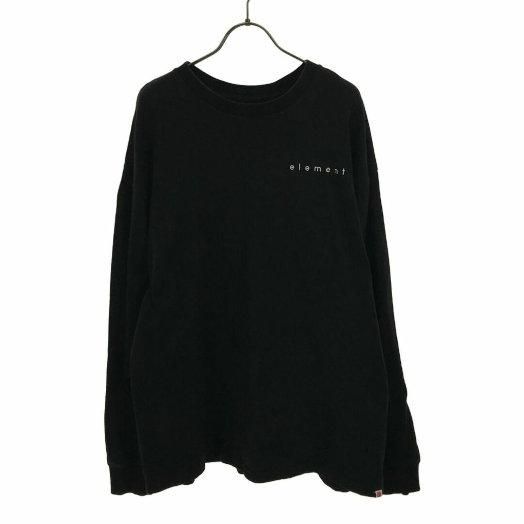 ELEMENT(エレメント)のエレメント ロゴプリント 長袖 Tシャツ XL ブラック ELEMENT ロンT メンズ 古着 【240325】 メンズのトップス(Tシャツ/カットソー(七分/長袖))の商品写真