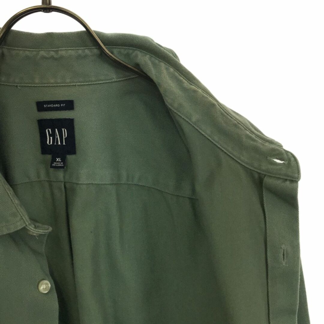 GAP(ギャップ)のギャップ 長袖 コットンシャツ XL グリーン系 GAP メンズ 古着 【240325】 メンズのトップス(シャツ)の商品写真