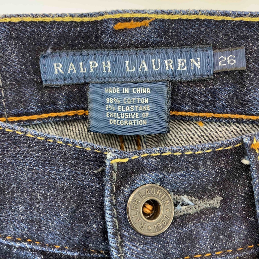 POLO RALPH LAUREN(ポロラルフローレン)のRALPH LAUREN ラルフローレン 刺繡ロゴ レディース デニム/ジーンズ レディースのパンツ(デニム/ジーンズ)の商品写真